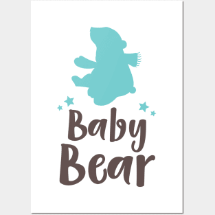 Baby Bear, Bear Cub, Cute Bear, Little Bear - Blue Posters and Art